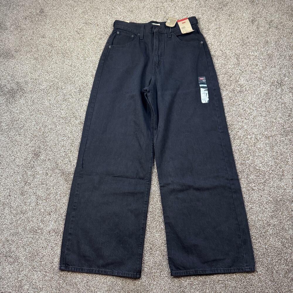 Levi's Cinch Baggy Jeans Grunge Black NWT Size 30x31 Wide Leg Loose Slub